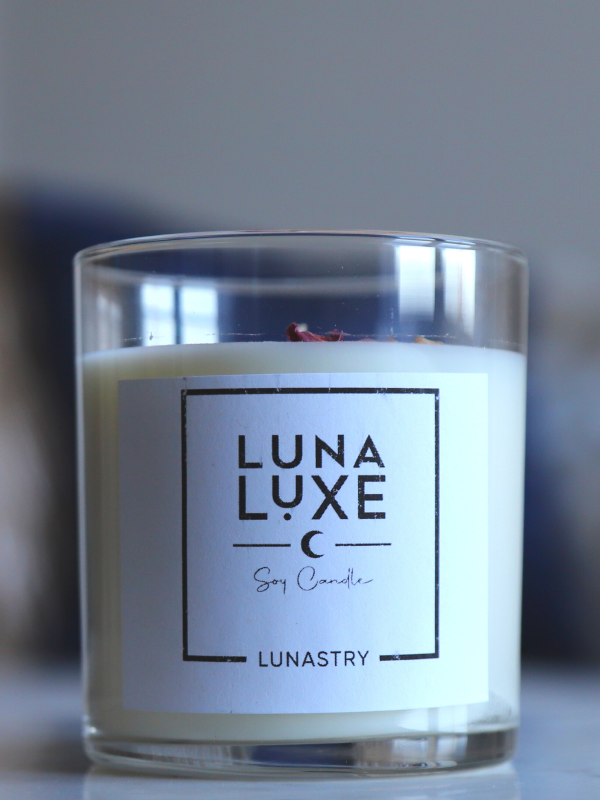 LUNA LUXE + ROSE QUARTZ SOY CANDLE
